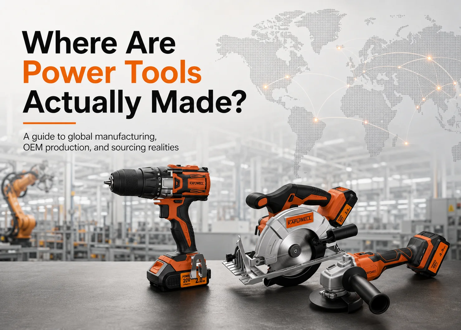 Kafuwell cordless power tools — drill, circular saw