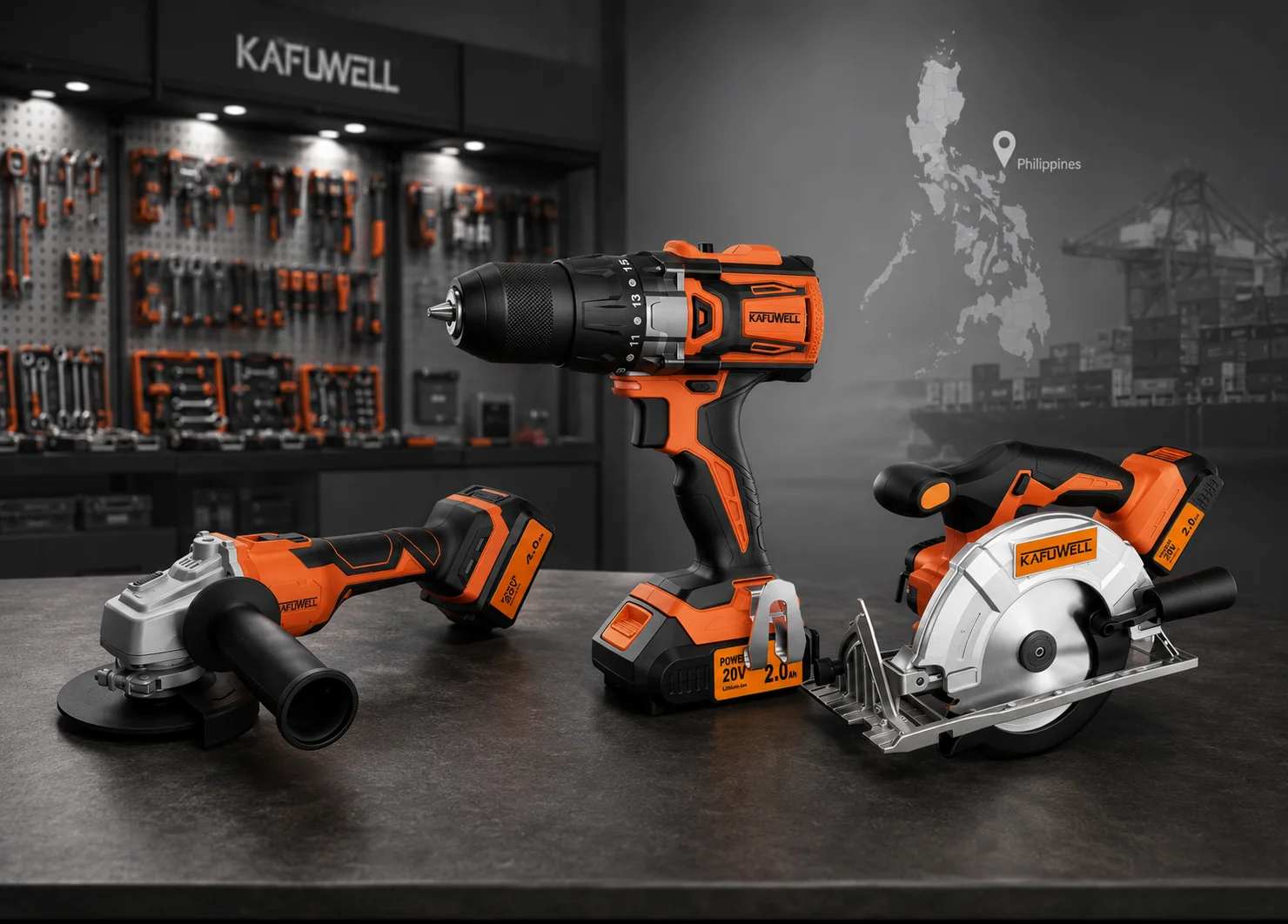 Kafuwell cordless drill angle grinder and circular saw